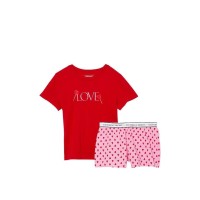 Бавовняна піжама Victoria's Secret Set Cotton Red