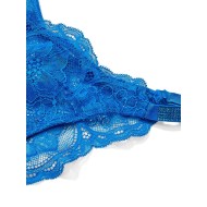 Трусики Victoria's Secret Shine Strap Lace Brazilian Panty Blue