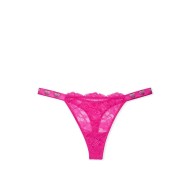 Трусики Victoria's Secret Shine Strap Lace Thong Panty Fuschia