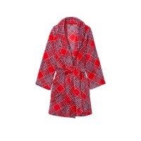 Халат Victoria's Secret Short Cozy Robe Lipstick Bold Plaid