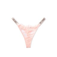 Трусики Victoria's Secret Shine Strap Lace Thong Panty Pink