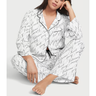 Фланелева піжама Вікторія Сікрет Flannel Long Pajama Set White