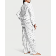 Фланелева піжама Вікторія Сікрет Flannel Long Pajama Set White