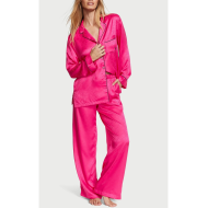 Сатиновая пижама Satin Long Pajama Set Forever Pink