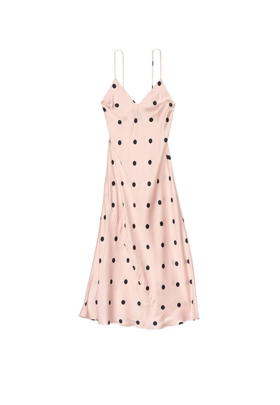 Пеньюар Silk Slip Dress Pink Dot