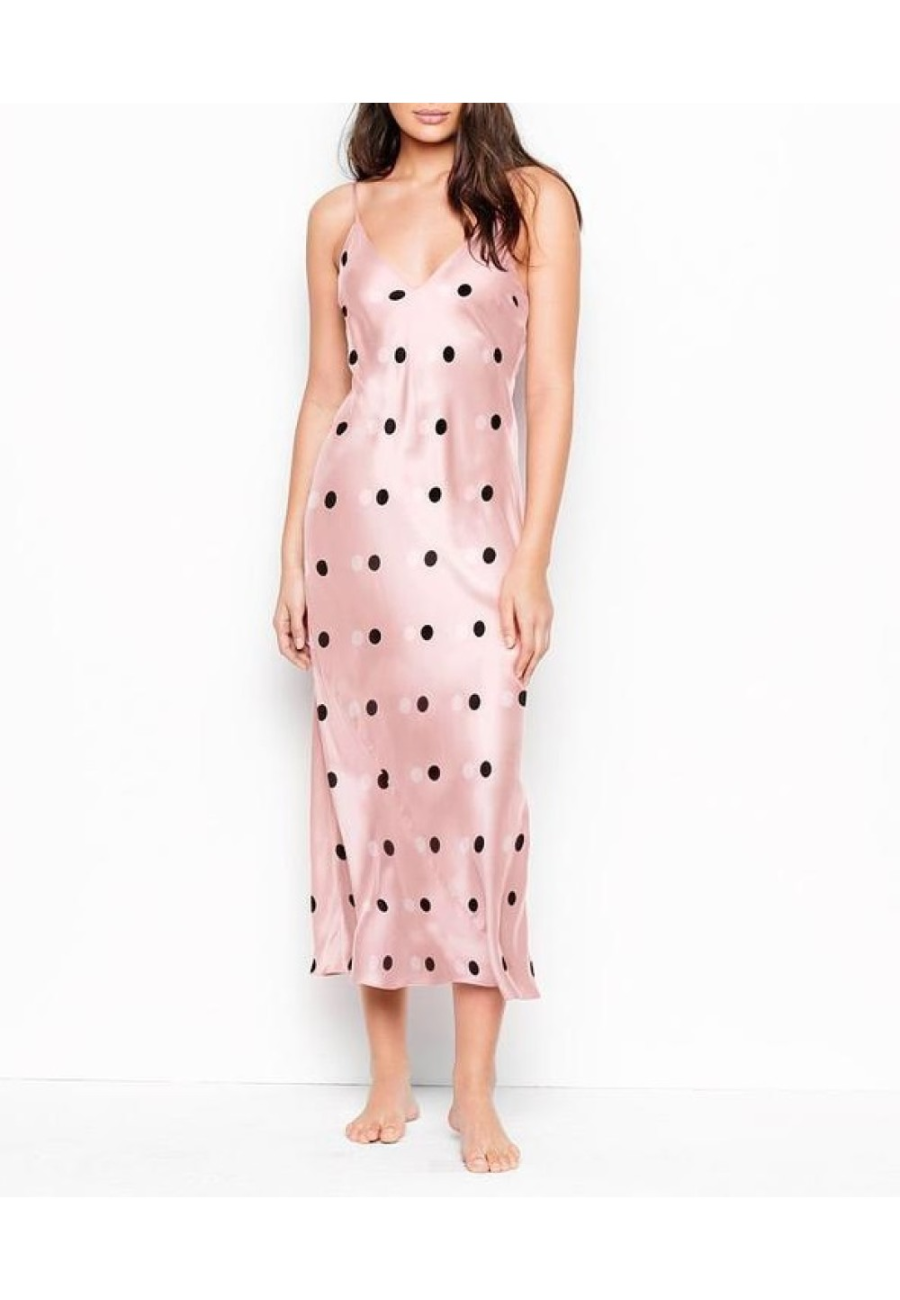 Пеньюар Silk Slip Dress Pink Dot