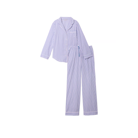 Пижама Cotton Long Pajama Set Denim Stripes