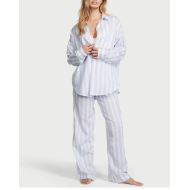 Піжама Cotton-Modal Long Pj Set Blue Crescent Stripe