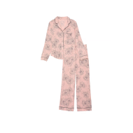 Пижама Modal Long Pajama Set Pink Outline Floral