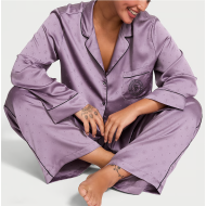 Пижама Satin Long Pajama Set Frozen Plum