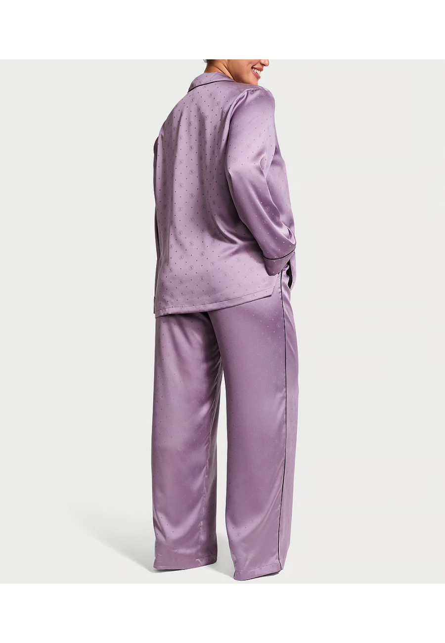 Пижама Satin Long Pajama Set Frozen Plum