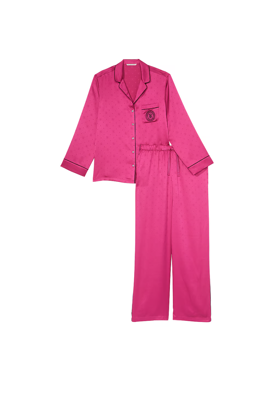 Пижама Satin Long Pajama Set Luscious Rose