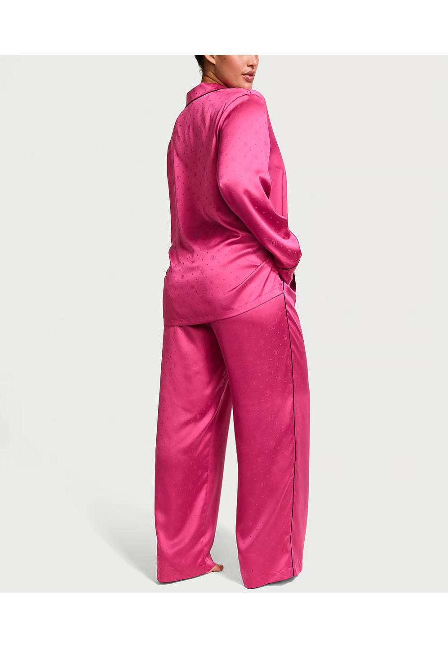 Пижама Satin Long Pajama Set Luscious Rose