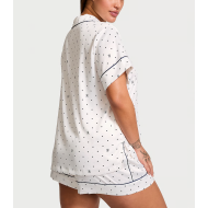 Пижама Satin Short Pajama Set Coconut White Dots