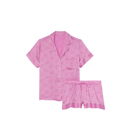 Пижама Satin Short Pajama Set Lilac Chiffon