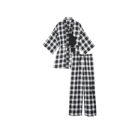 Пижама Flannel 3-Piece Long Pajama Set Plaid