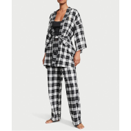 Пижама Flannel 3-Piece Long Pajama Set Plaid