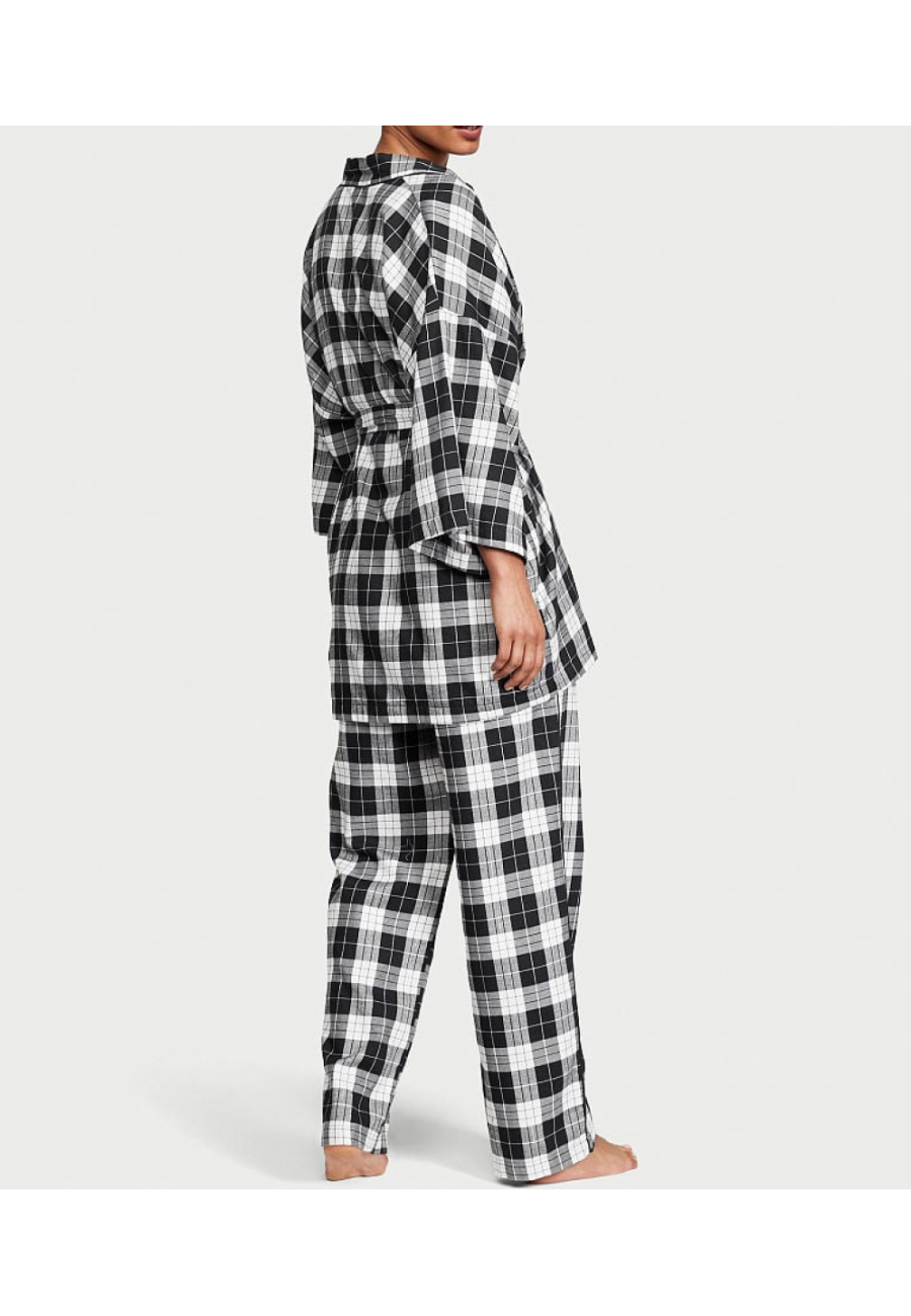 Пижама Flannel 3-Piece Long Pajama Set Plaid