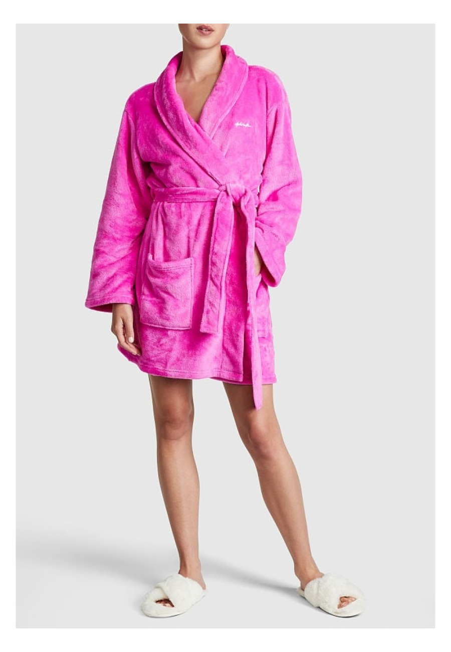 Халат Victoria’s Secret Short Cozy Robe Pink Berry