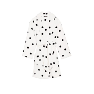 Халат Victoria’s Secret Short Cozy Robe White & Black dot