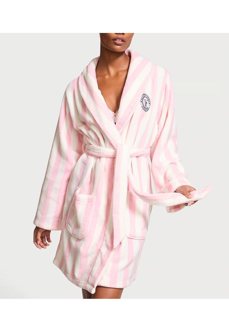 Халат Victoria’s Secret Short Cozy Robe Pretty Blossom Stripes