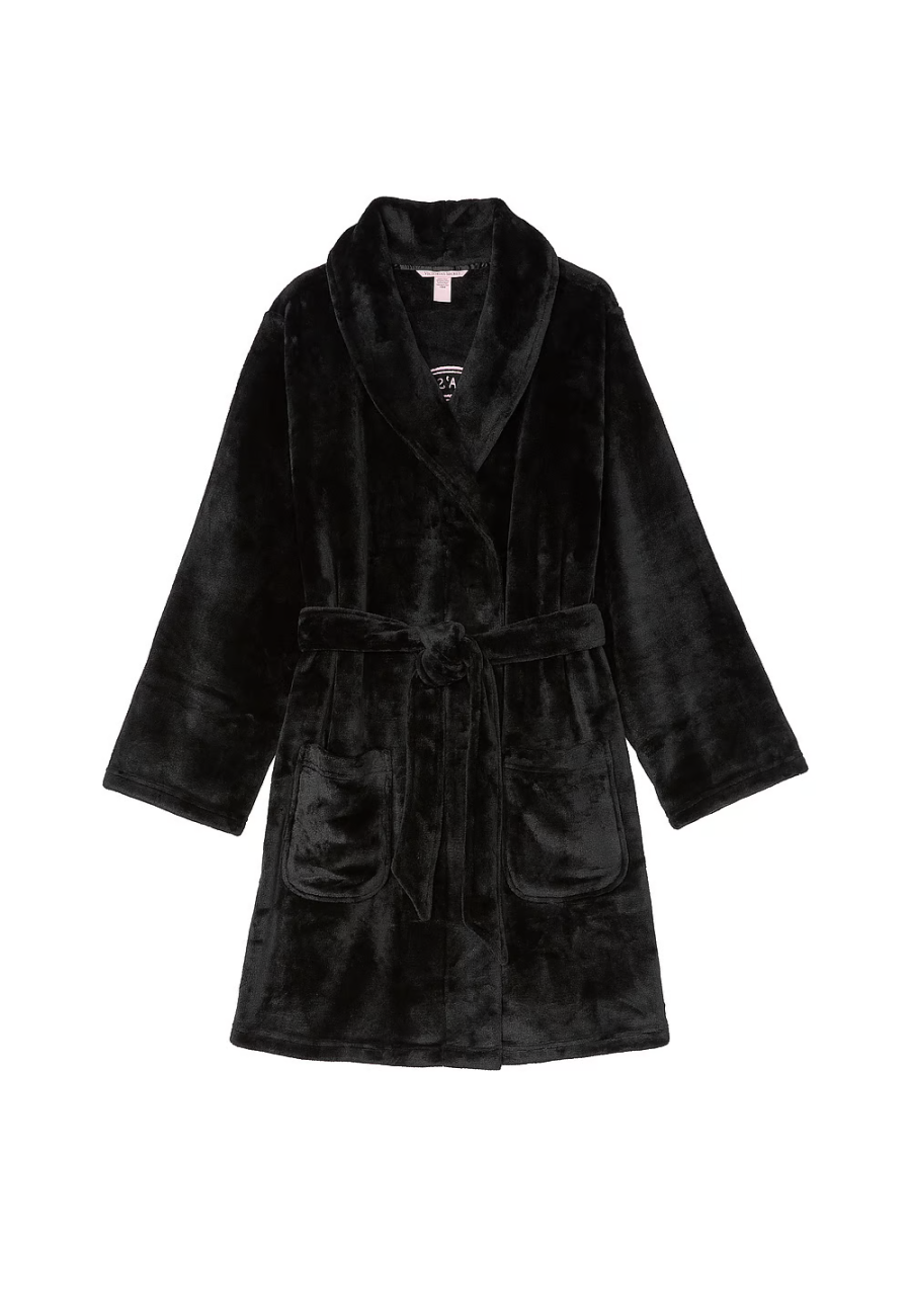 Халат Victoria’s Secret Short Cozy Robe Black