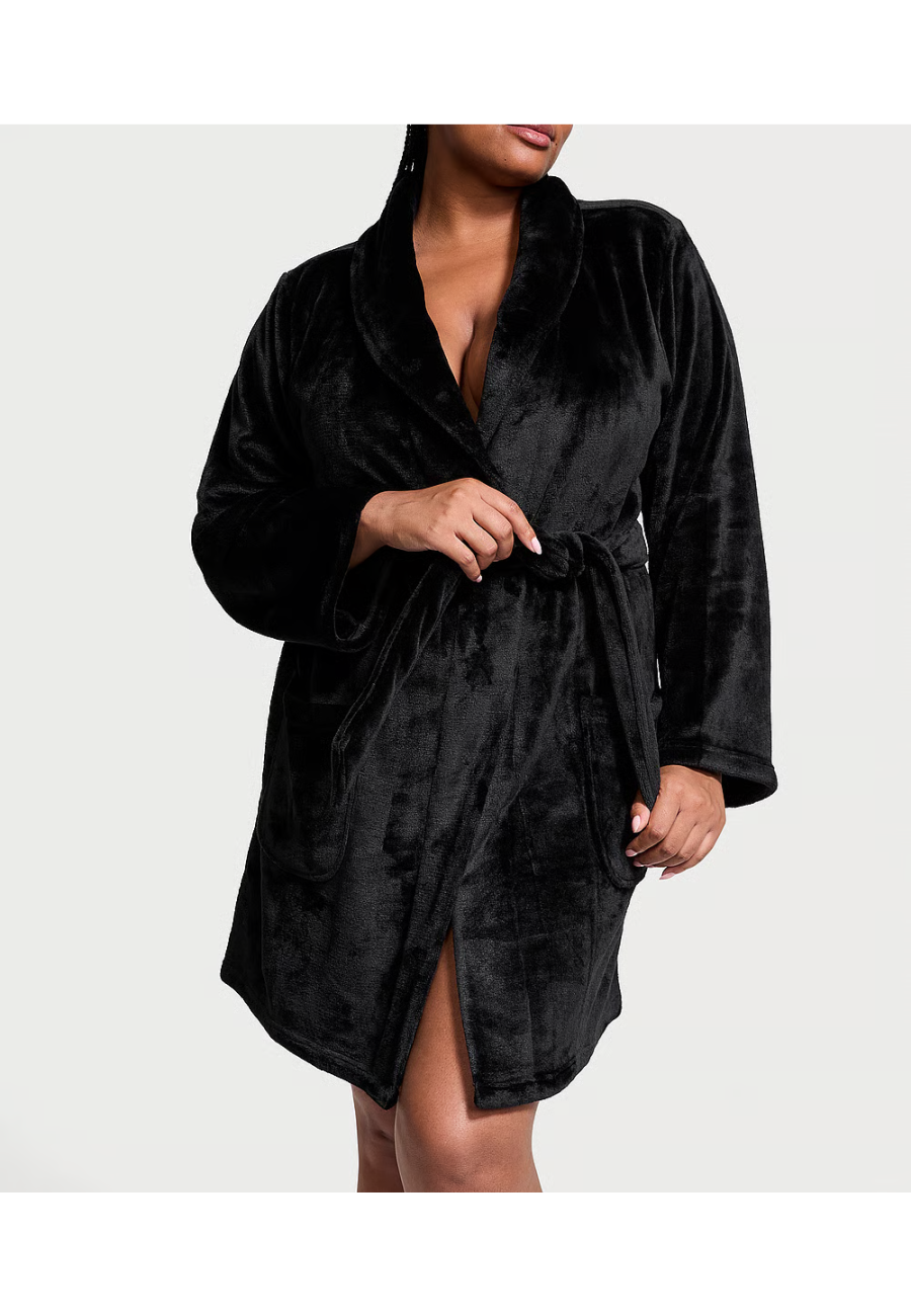 Халат Victoria’s Secret Short Cozy Robe Black