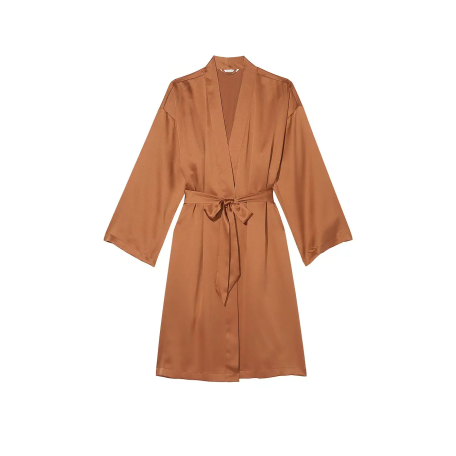 Халат Satin Midi Robe Caramel