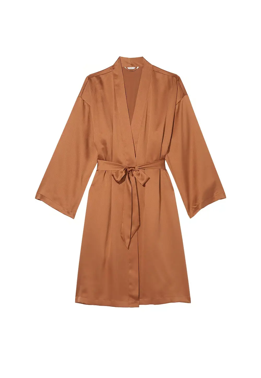 Халат Satin Midi Robe Caramel