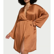 Халат Satin Midi Robe Caramel