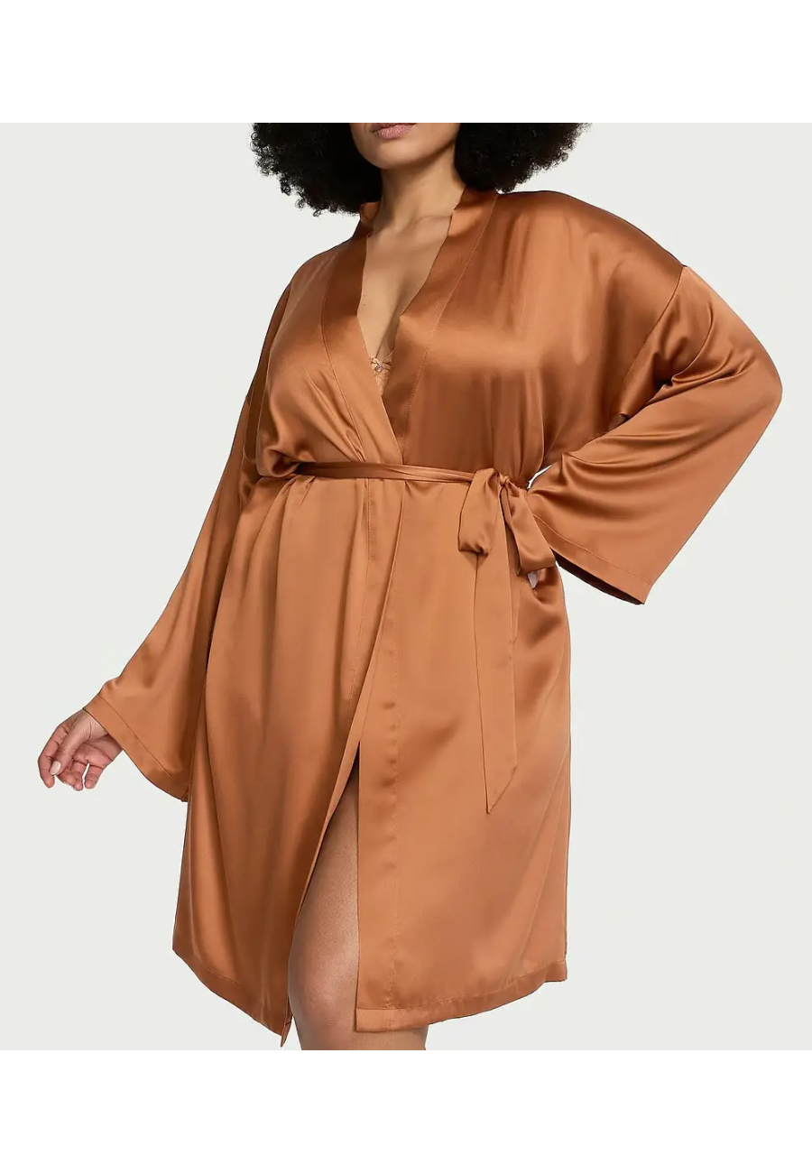 Халат Satin Midi Robe Caramel