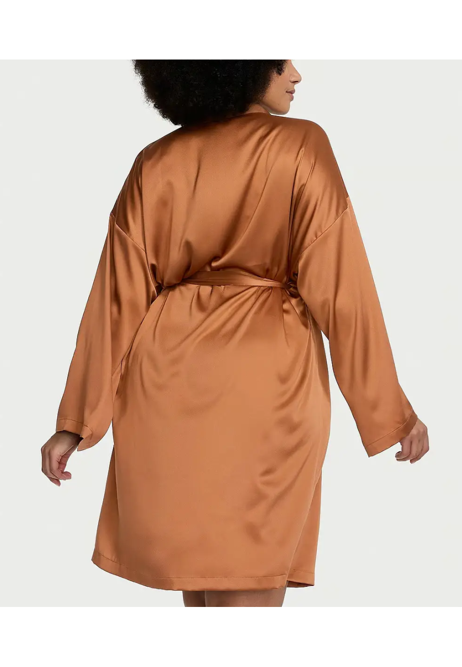 Халат Satin Midi Robe Caramel