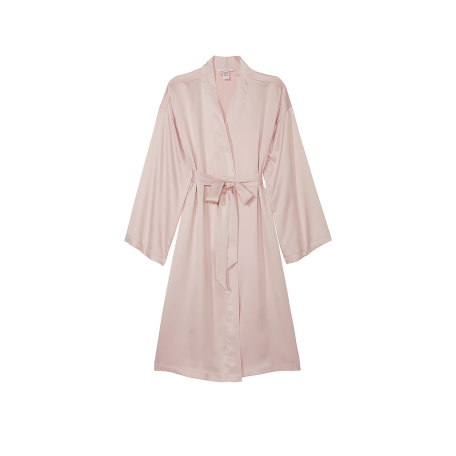 Халат Satin Midi Robe Pink Fizz