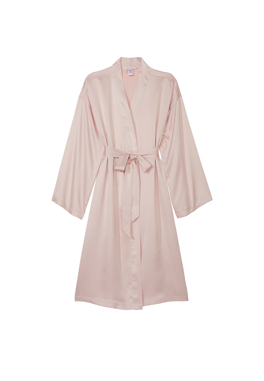 Халат Satin Midi Robe Pink Fizz