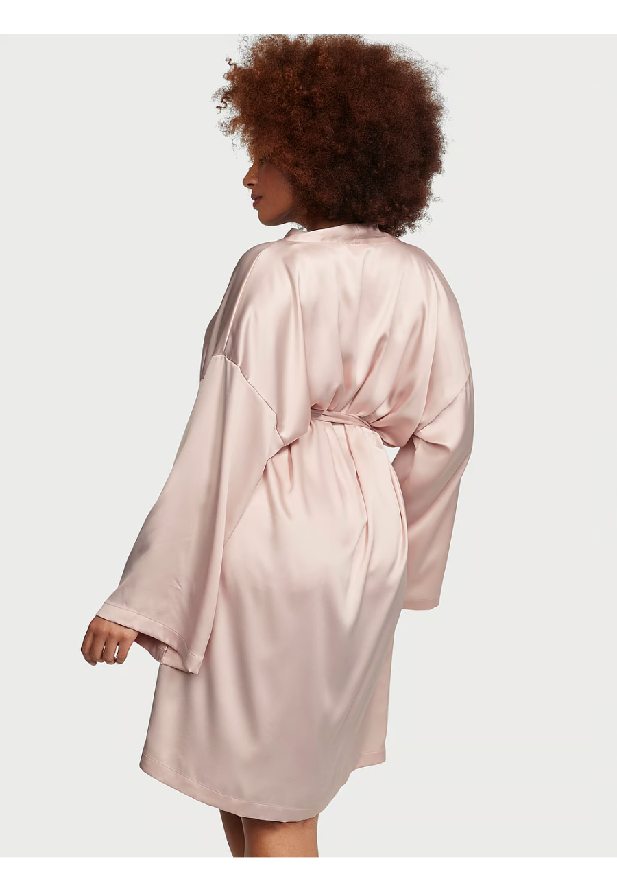 Халат Satin Midi Robe Pink Fizz