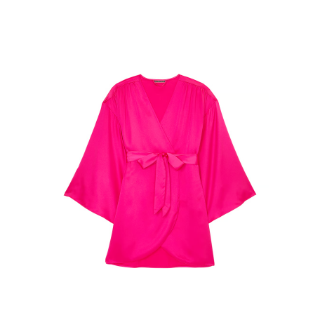 Халат Satin Short Robe Hot Pink