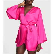 Халат Satin Short Robe Hot Pink