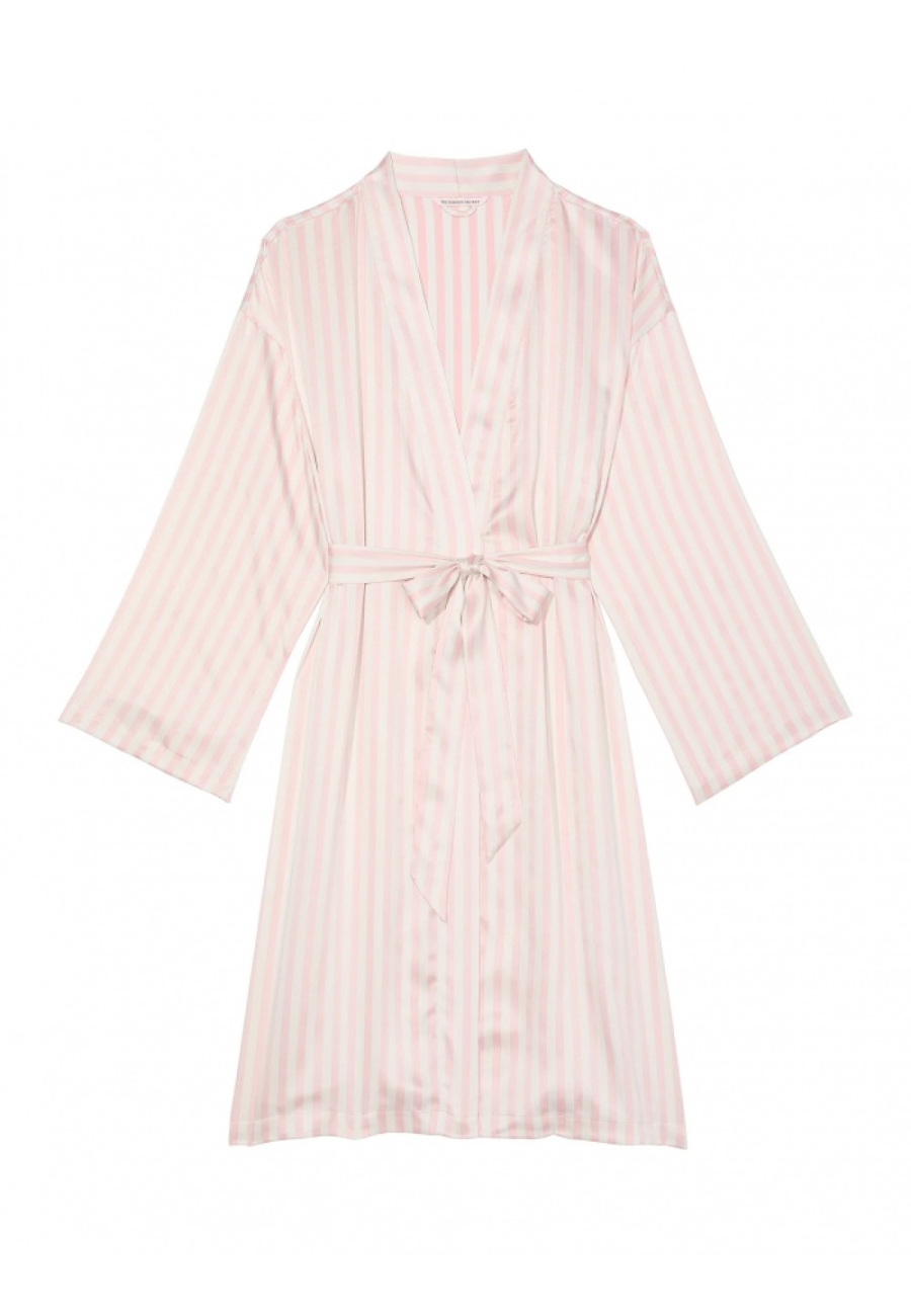 Халат Satin Midi Robe Iconic Stripe