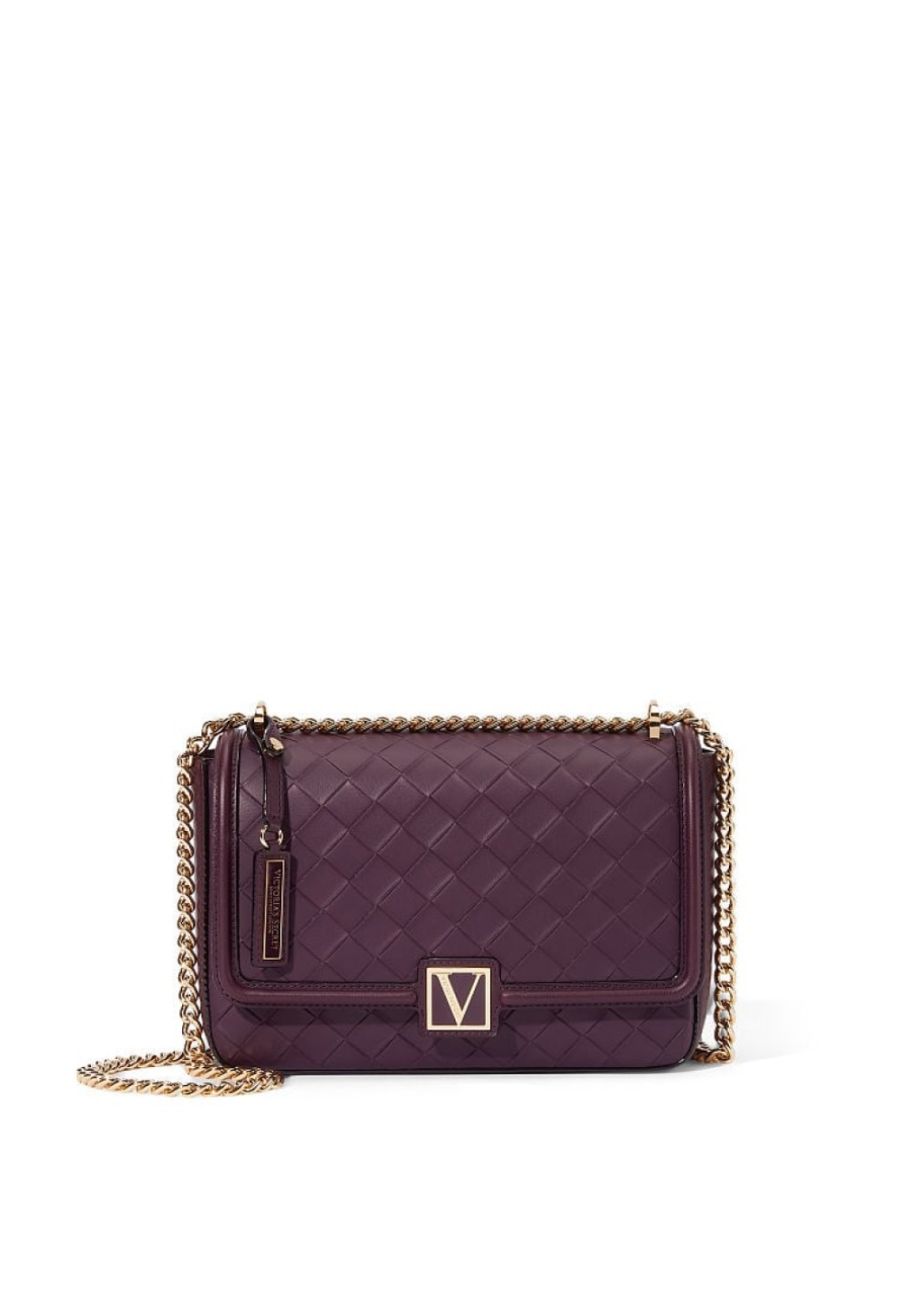 Сумка крос-боді Medium Shoulder Bag Black Violet Woven