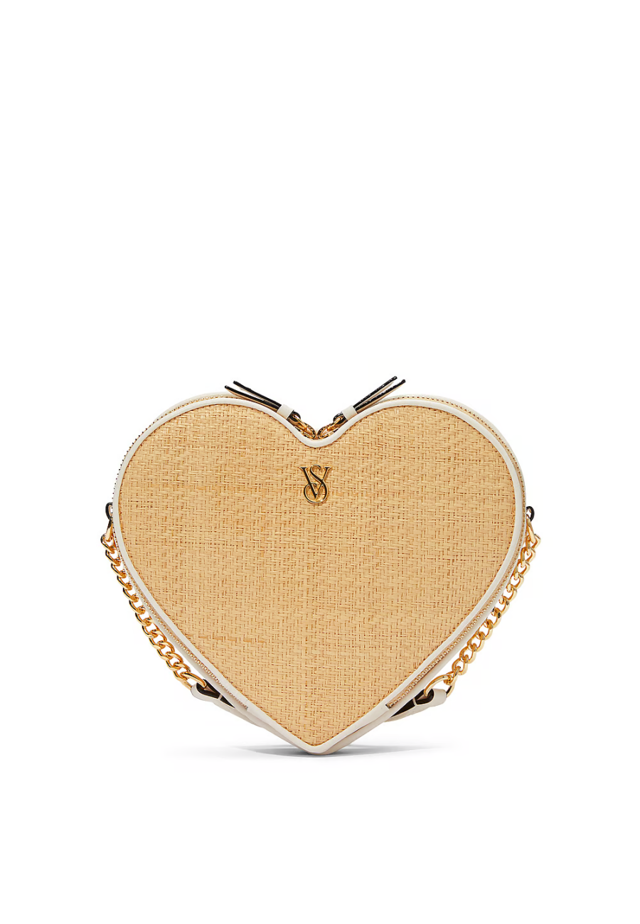 Сумка Heart Crossbody Bag Straw