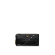 Кошелек Logo Zip Wallet Black & Gold dot