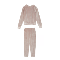 Костюм Velour Ribbed Crewneck Set Candlelight Rose