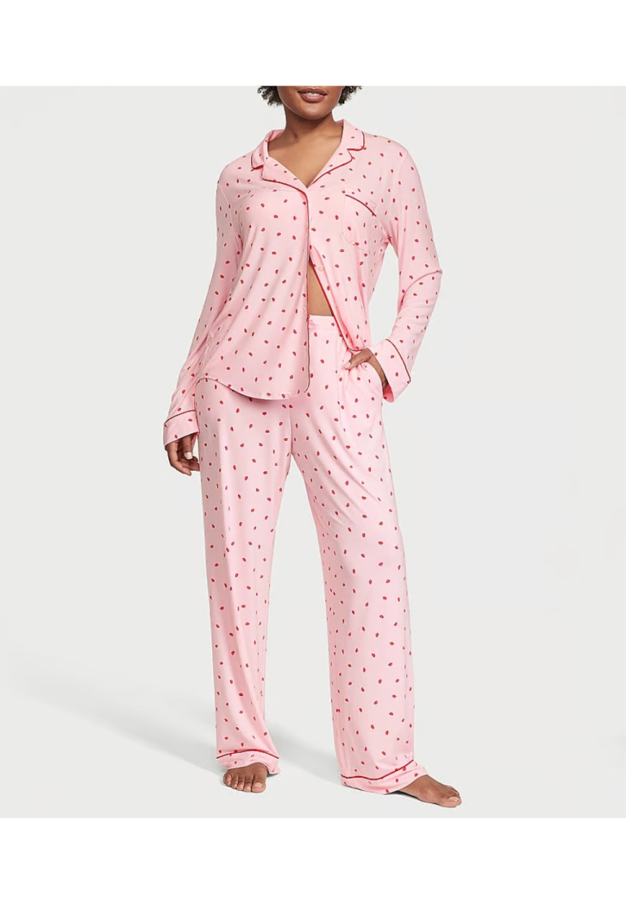 Піжама Модал Victoria's Secret Modal Long Pajama Set Kiss