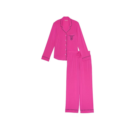 Піжама Мода Victoria's Secret Modal Long Pajama Set Fuchsia Frenzy