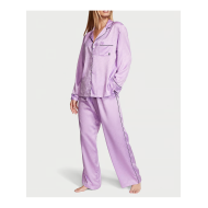 Сатинова піжама Victoria's Secret Satin Long Pajama Set Purple