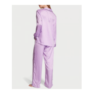 Сатинова піжама Victoria's Secret Satin Long Pajama Set Purple