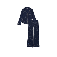 Пижама Modal Long Pajama Set Tranquil Blue Moon & Stars