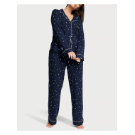 Пижама Modal Long Pajama Set Tranquil Blue Moon & Stars