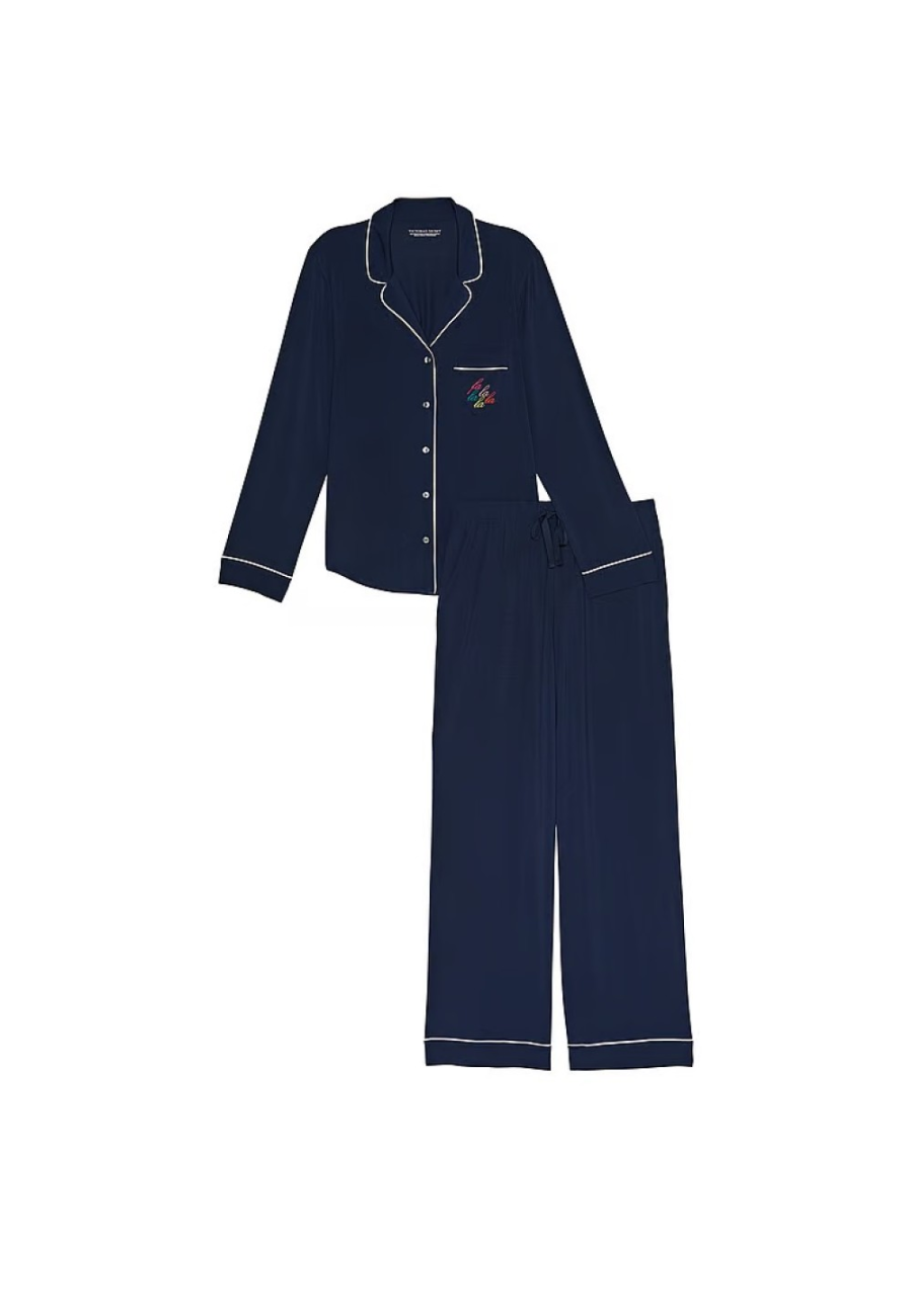 Піжама Мода Victoria's Secret Modal Long Pajama Set Logo LaLa