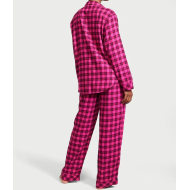 Пижама Flannel Long Pajama Set Pink Plaid
